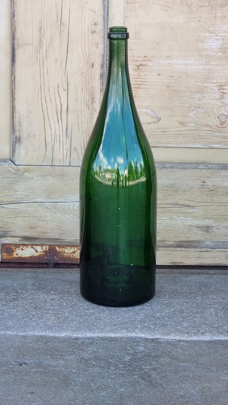 Grosse gruene Glasflasche, Wein/Getraenke, 3 Liter (Gebraucht) in Bözberg für CHF 10 – nur Abholung auf Ricardo kaufen