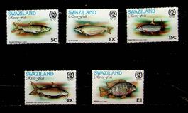 SWAZILAND  SÉRIE DE TIMBRES NEUFS** 1980. POISSONS  / JT127