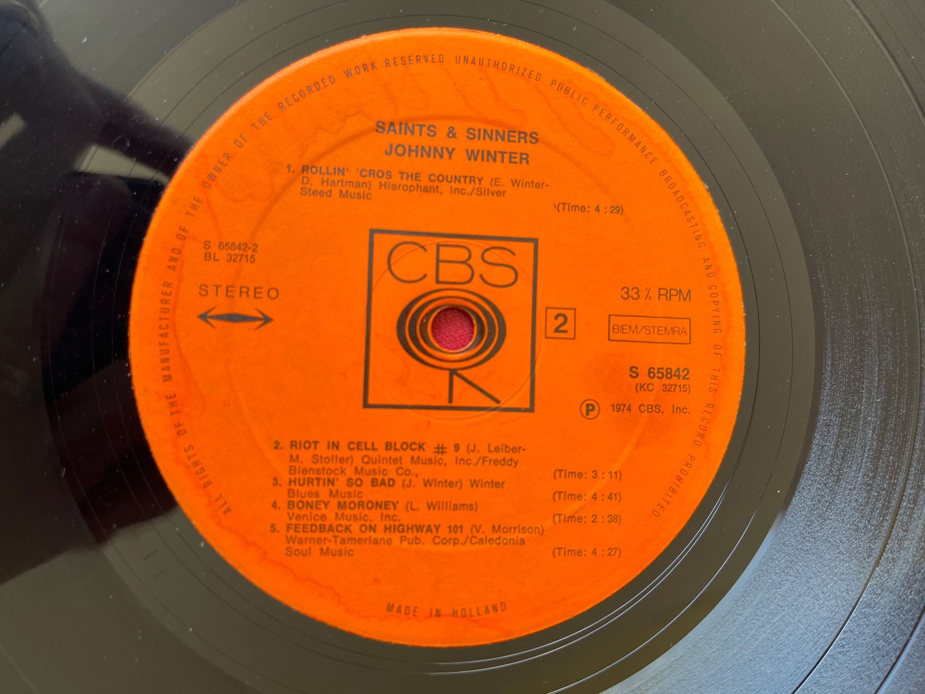Dischi in vinile: S150/Johnny Winter Saints & Sinners – Usato da Frutigen venduto da Philippe_jsp 2