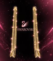 Swarovski Ohrringe neu und original XXL, 18k vergoldet