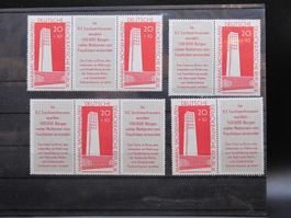 DDR 1960 Sachsenhausen  2er & 3er ZH **