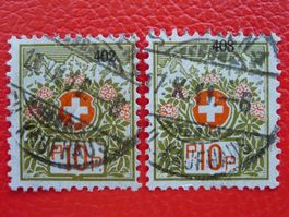 Portofreiheit Nr.5A Vollstempel, zwei saubere Marken !