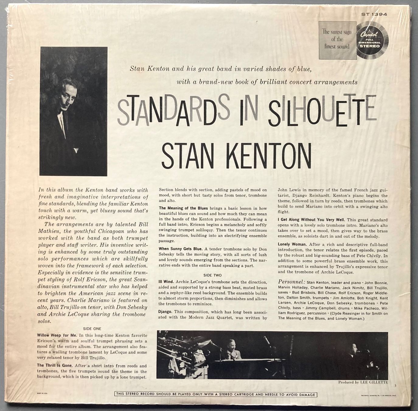 Dischi in vinile: STAN KENTON - STANDARDS IN SILHOUETTE – Usato da Poliez-Pittet venduto da Newtown-Records 1