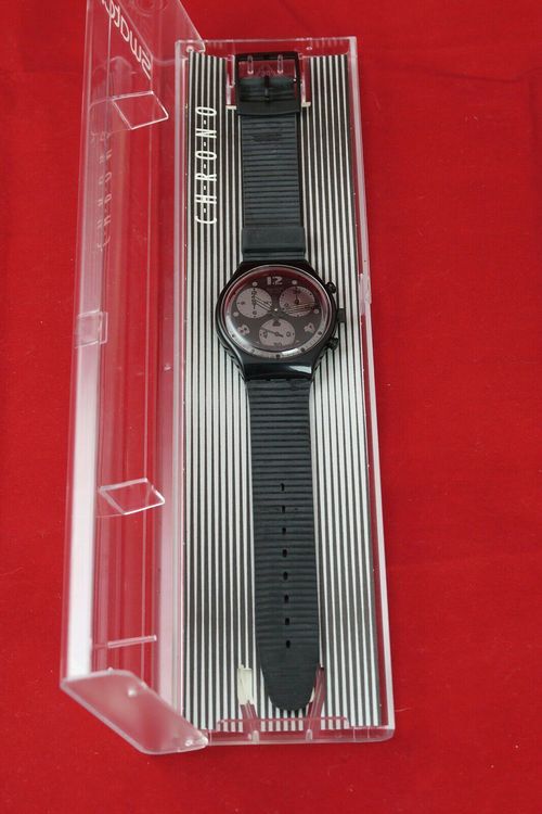SWATCH WATCH CHRONO MOONSHADOW BLACK - (SCB110) 1993 (Neu (gemäss ...