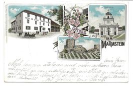 Gruss aus Mariastein (SO) Gasthof zum Engel - Kloster  Litho