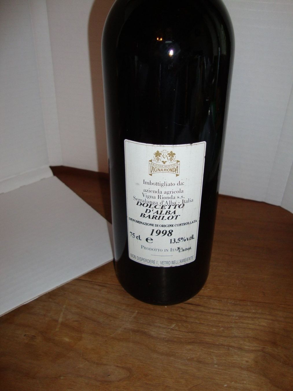 Vino: Dolcetto D'Alba Barilot 1998 – Nuovo e nell'imballaggio originale da Zürich venduto da ch3906 1