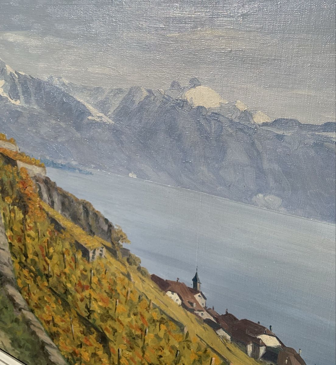Tableaux: Tableau ancien A. Duplain, Lac Léman Rivaz – D'occasion à VEVEY par Nath66 4