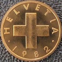 1 Rappen 1982 stgl. / aus Münzsatz