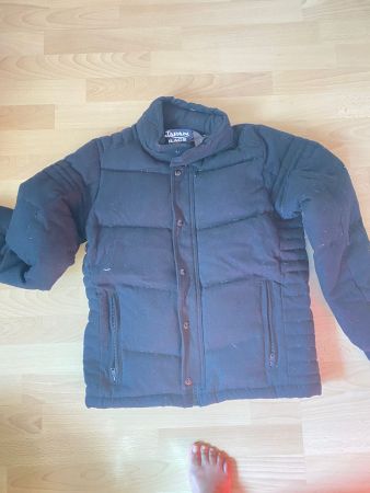 Schwarze Winterdaunenjacke von Japan Rags, Grösse M - Top!