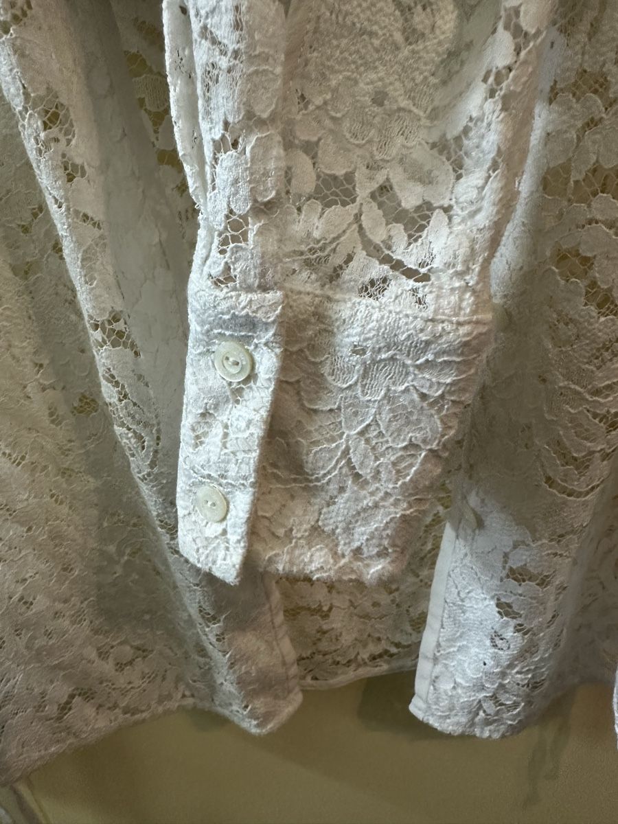 Max Mara Camicette: Max Mara Bluse, weiss, Spitze, XS – Usato da Stäfa venduto da buecher10 3