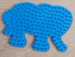 Hama Midi Stiftplatte Elefant blau Nr. 319 Bügelperlen