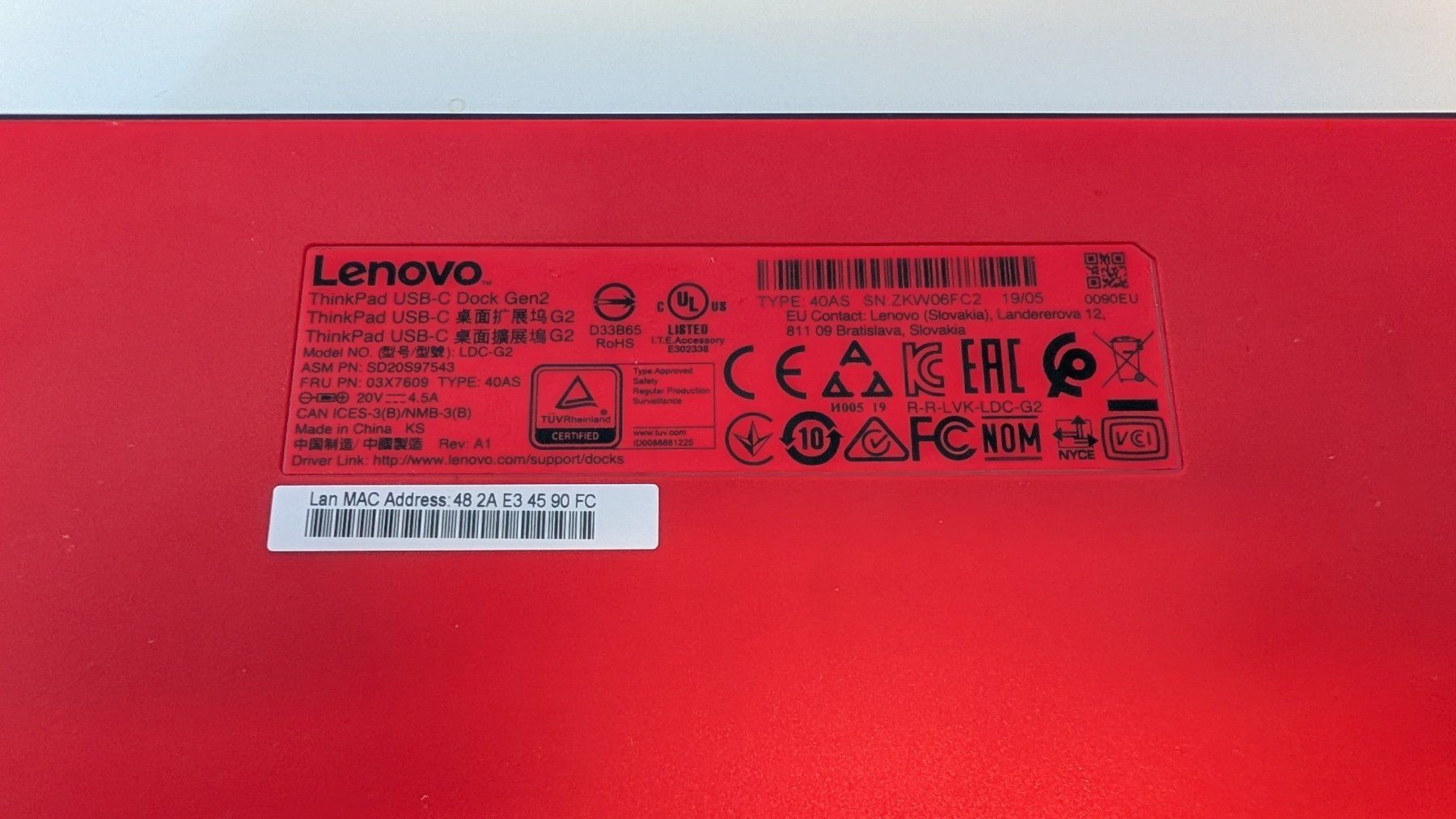 Lenovo Docking station: Lenovo USB C Dockingstation Gen 2 – Usato da Frick venduto da Riocat123 1