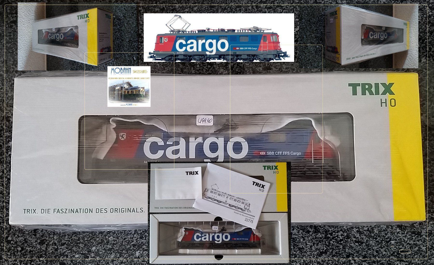 Trix Modellini di ferrovie: Trix 22775 - E-Lok Ae 610 500-1 Landquart SBB cargo – Nuovo (secondo la descrizione) da Rotkreuz venduto da MOBAHN-1zu87
