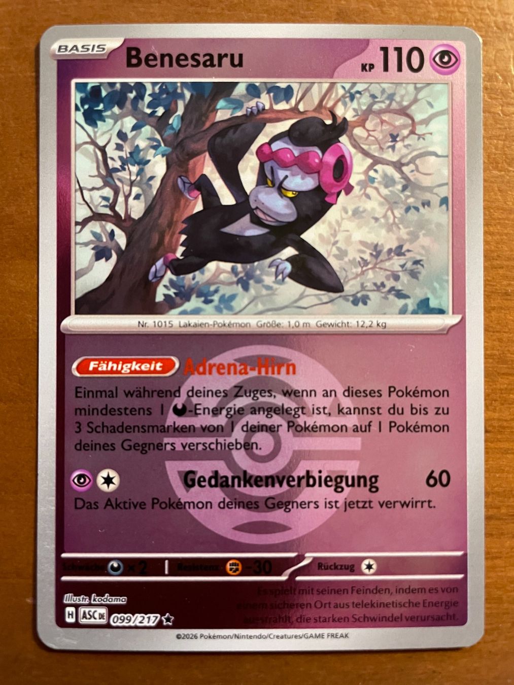 Pokémon Carte collezionabili: Pokemon Benesaru Reverse (Versand gratis) – Nuovo (secondo la descrizione) da Chur venduto da Angerson