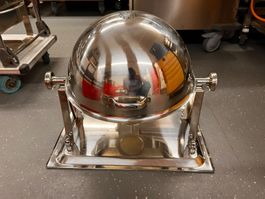 Chafing Dish Edelstahl rund klappbar gebraucht guter Zustand