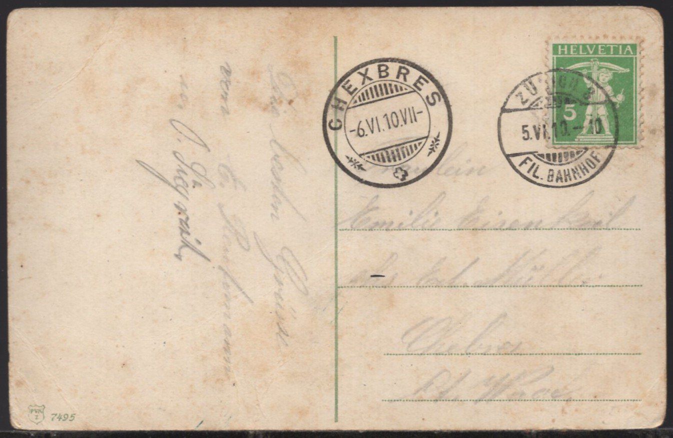 Cartoline postali: Zürich  1910 – Usato da Aarau venduto da kufi44 1