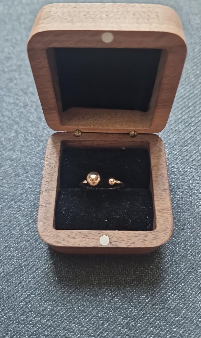 Anelli: Ring chromstahl, goldfarbend Grösse 53 – Nuovo (secondo la descrizione) da St.Gallen venduto da Dombidor