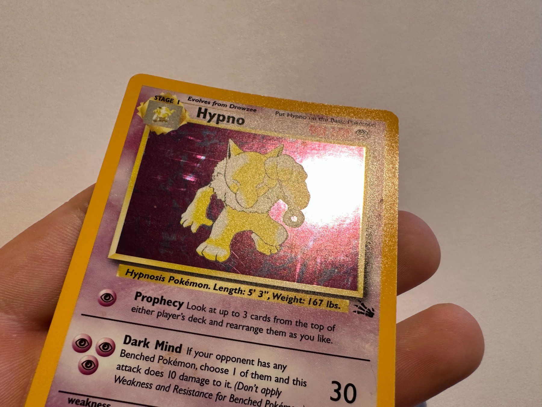 Pokémon Carte collezionabili: Hypno holo Fossil EN – Usato da Hagendorn venduto da Pokecollectorch 4