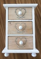 Schmuckkästchen mit Herz-Motiv, 3 Schubladen, Weiss, Deko 💖