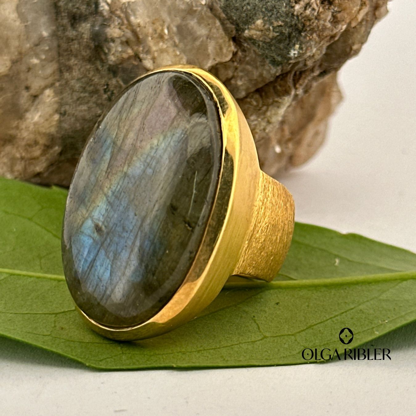 Olga Ribler Ringe: Statement Silber Ring 925 mit Labradorite Grösse 55 – Neu (gemäss Beschreibung) aus Luzern von Schmuckoutlet 2
