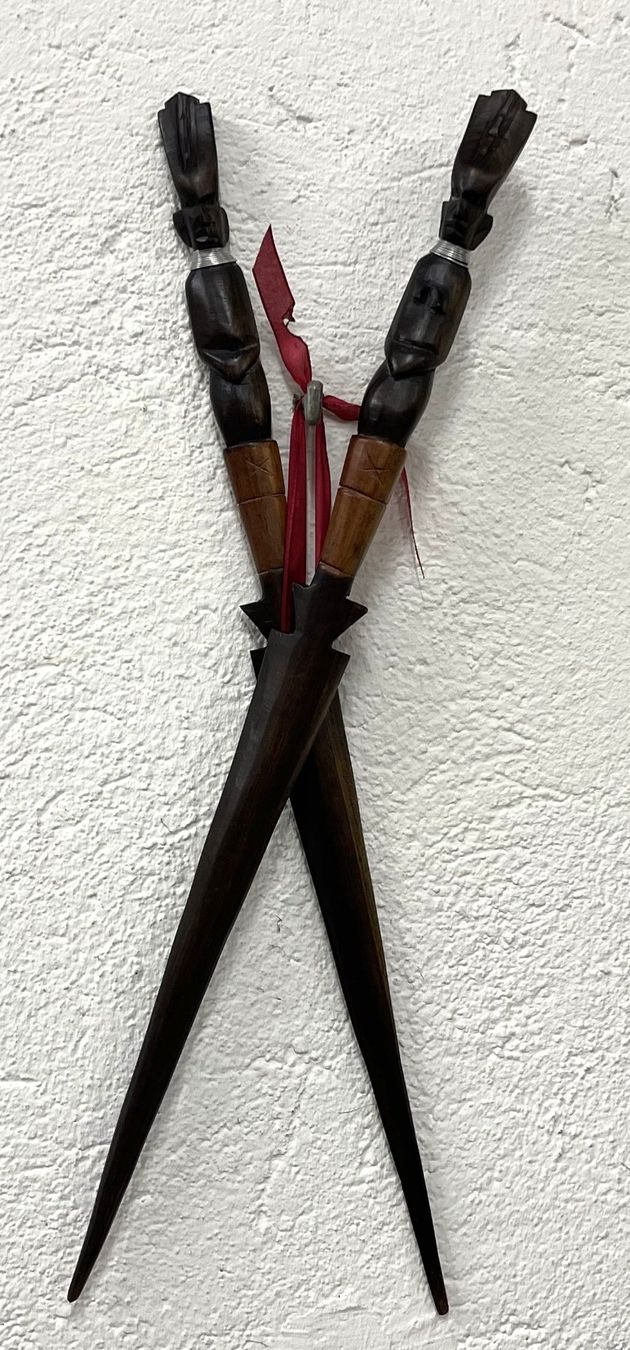 Tutte le decorazioni: Afrikanische Deko Holzmesser - L58cm – Usato da Oftringen venduto da Vucki 3