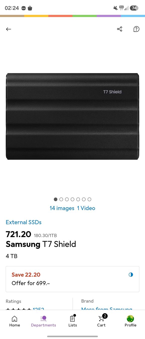 Samsung Harddisks: Samsung SSD T7 Shield 4TB – Neu (gemäss Beschreibung) aus Einigen von iva_86t8 5