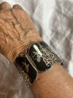 Vintage Sterling Siam Thai Niello Armband