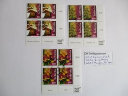 Viererblock mit Ort Ersttagsstempel 6375 Beckenried +