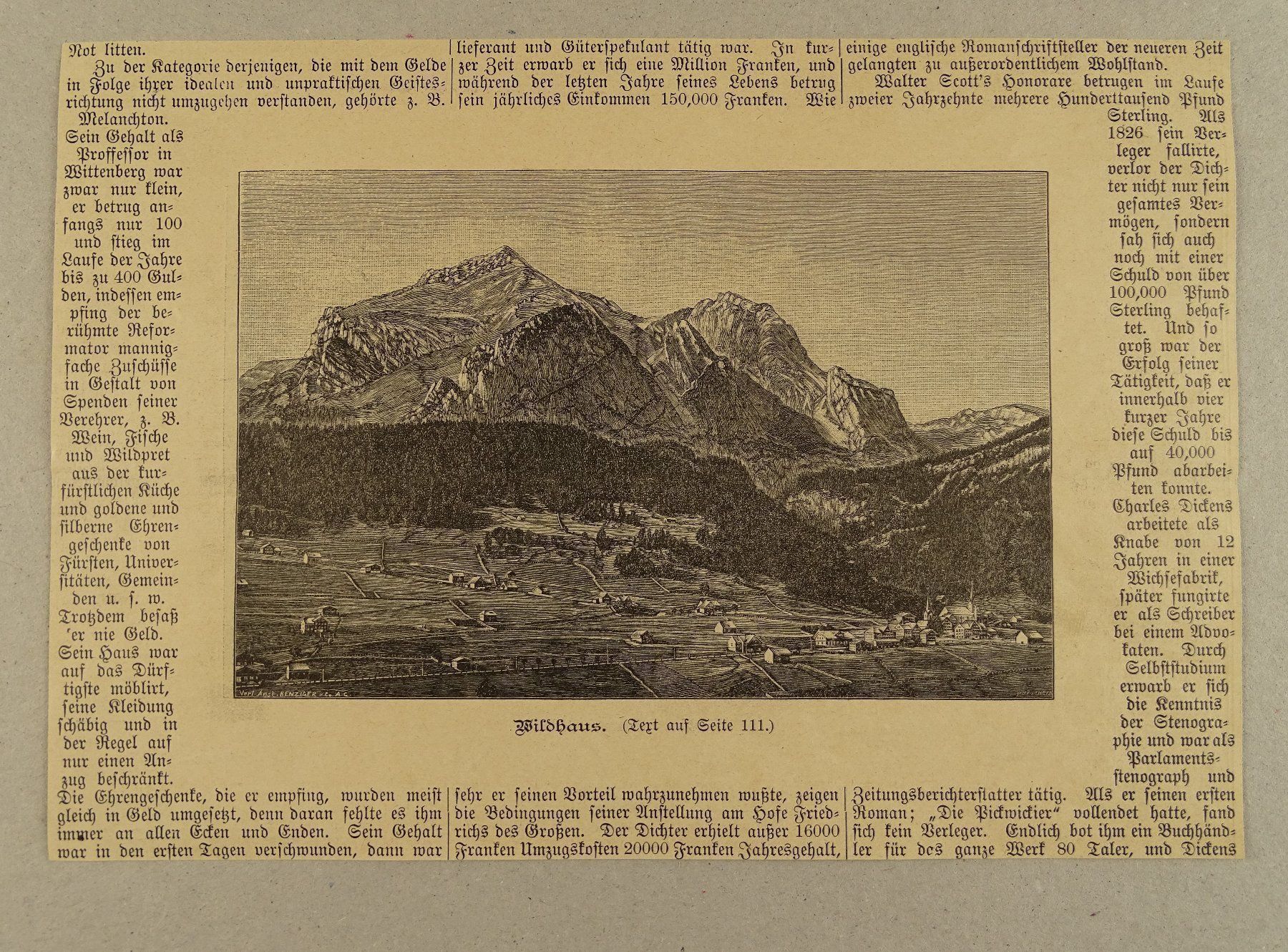 Incisioni: WILDHAUS, HOLZSTICH UM 1890 – Usato da Grüningen venduto da Kartensammler 1