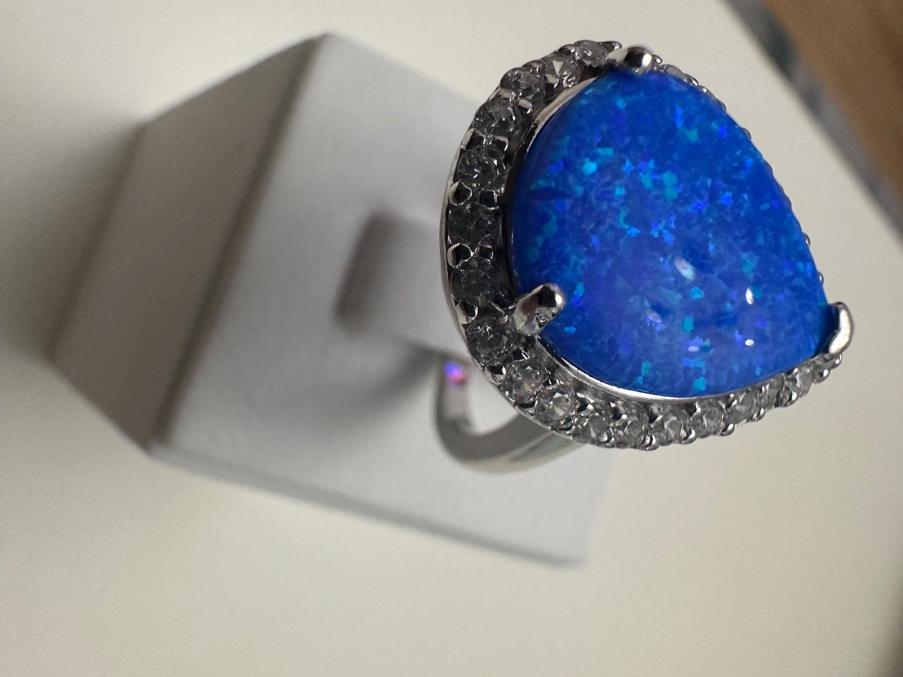 Anelli: Ring mit Opal Stein Silber,Grösse 54 – Nuovo e nell'imballaggio originale da Lenzburg venduto da BLNN 2