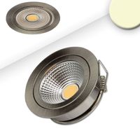 LED Einbaustrahler, Rund, Nickel, 7 cm Ø