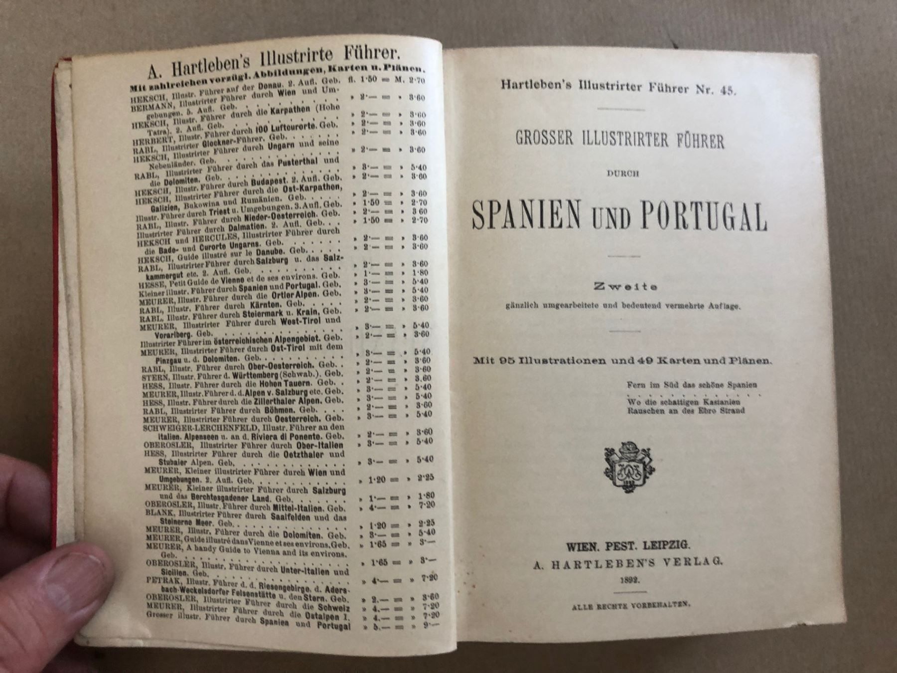 Livres: Führer durch Spanien und Portugal 1892 – D'occasion à Zürich par allp 2
