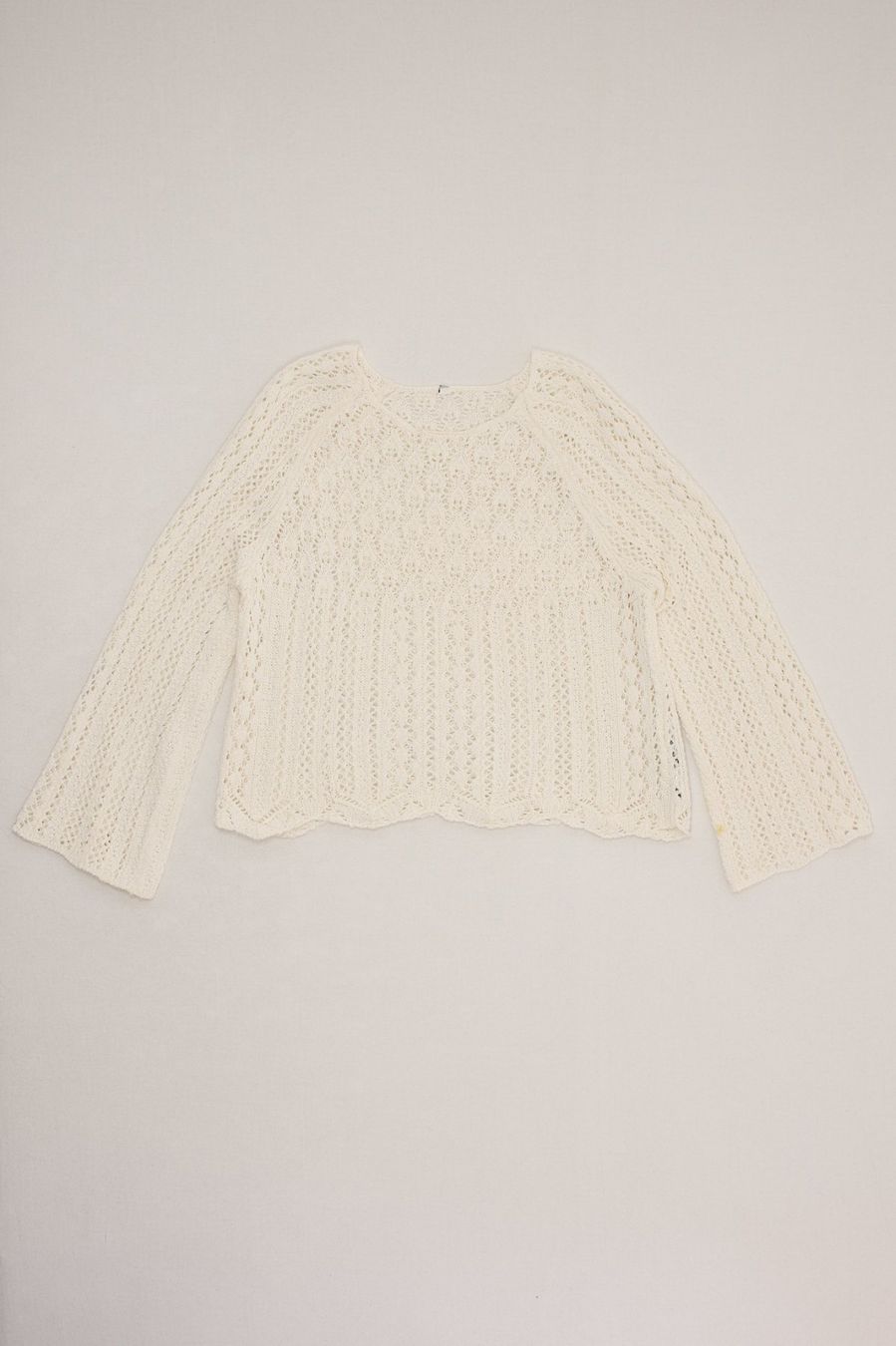 Only Tops: ONLY Pull Crochet Écru Manches Évasées T. M – Gebraucht aus Fribourg von re-fine 1