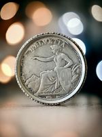 Schweiz 5 Franken Silber Jahrgang 1850 als Brosche 