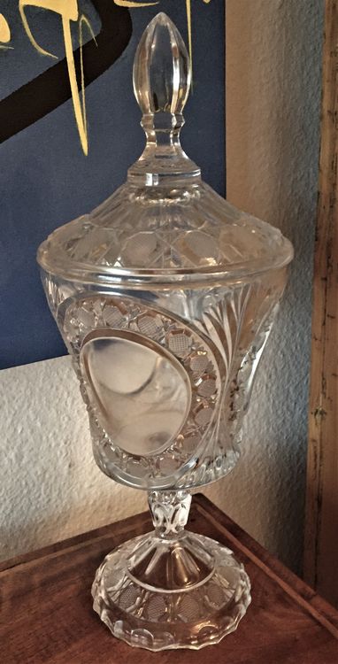 Kristall Bonbonglas Mit Deckel – Personalisierbar Für Hochzeit, Candy Bar Oder Deko | 18 Cm Diamantschliff