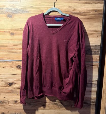 Ralph Lauren Pullover, Burgundy, Pima Baumwolle, Gr. L