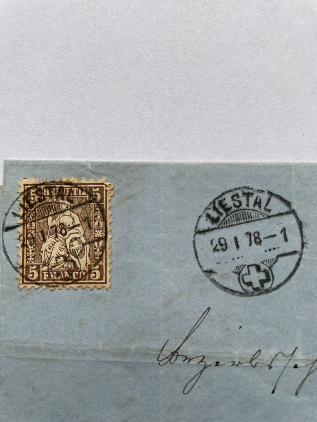 Alle Briefmarken: Antike Briefmarken Schweiz 1878 – Gebraucht aus Adligenswil von Treegarden 1