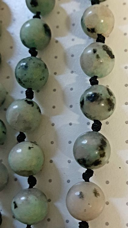Sesam Jaspis grüne Kette | Kaufen auf Ricardo