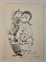 Lill Tschudi Original Zeichnung, 30x22cm gut gehandelt