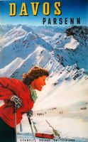DAVOS PARSENN SKI 1951 - Original Plakat