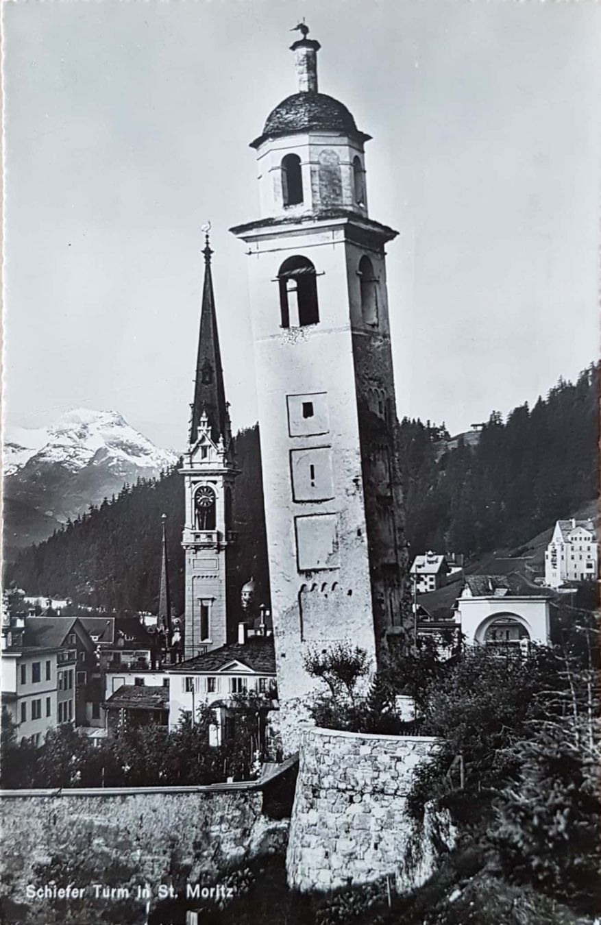 Cartoline postali: PK schiefer Turm in St. Moritz – Nuovo (secondo la descrizione) da Buttikon SZ venduto da Marcelr