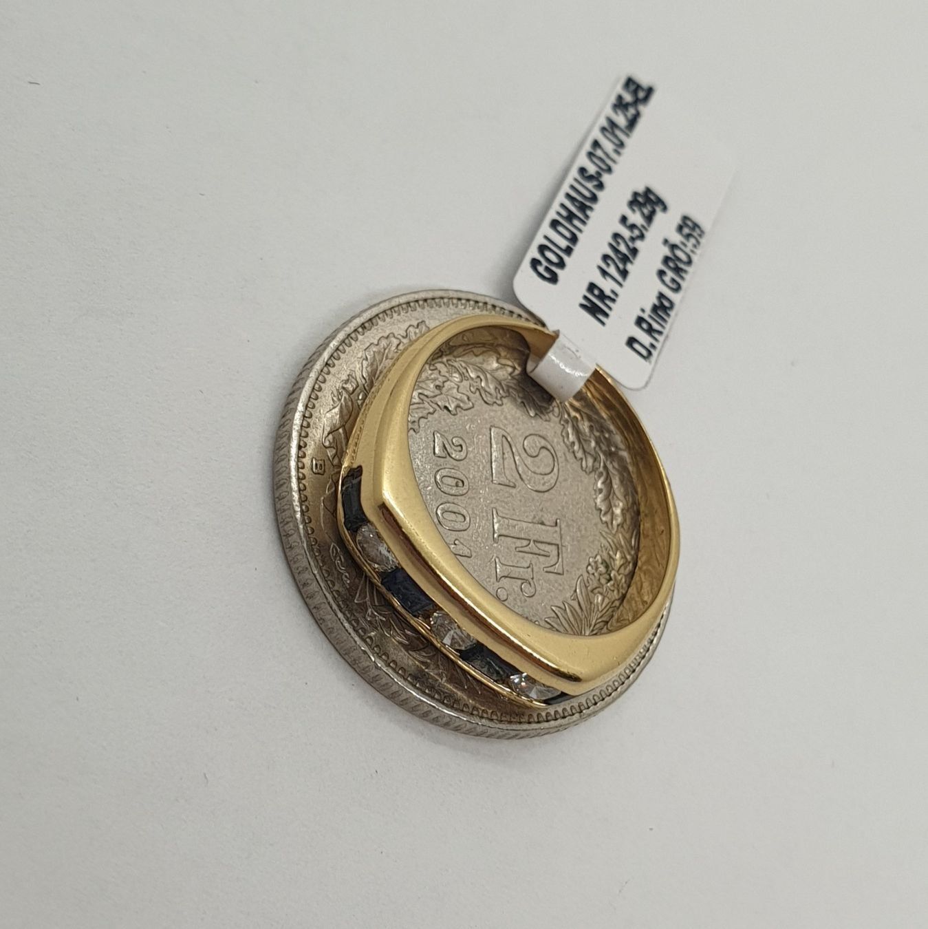 Anelli: Echt 18K Gold - Diamant, Saphir Ring – Usato da Luzern venduto da Luzern-Goldhaus 3