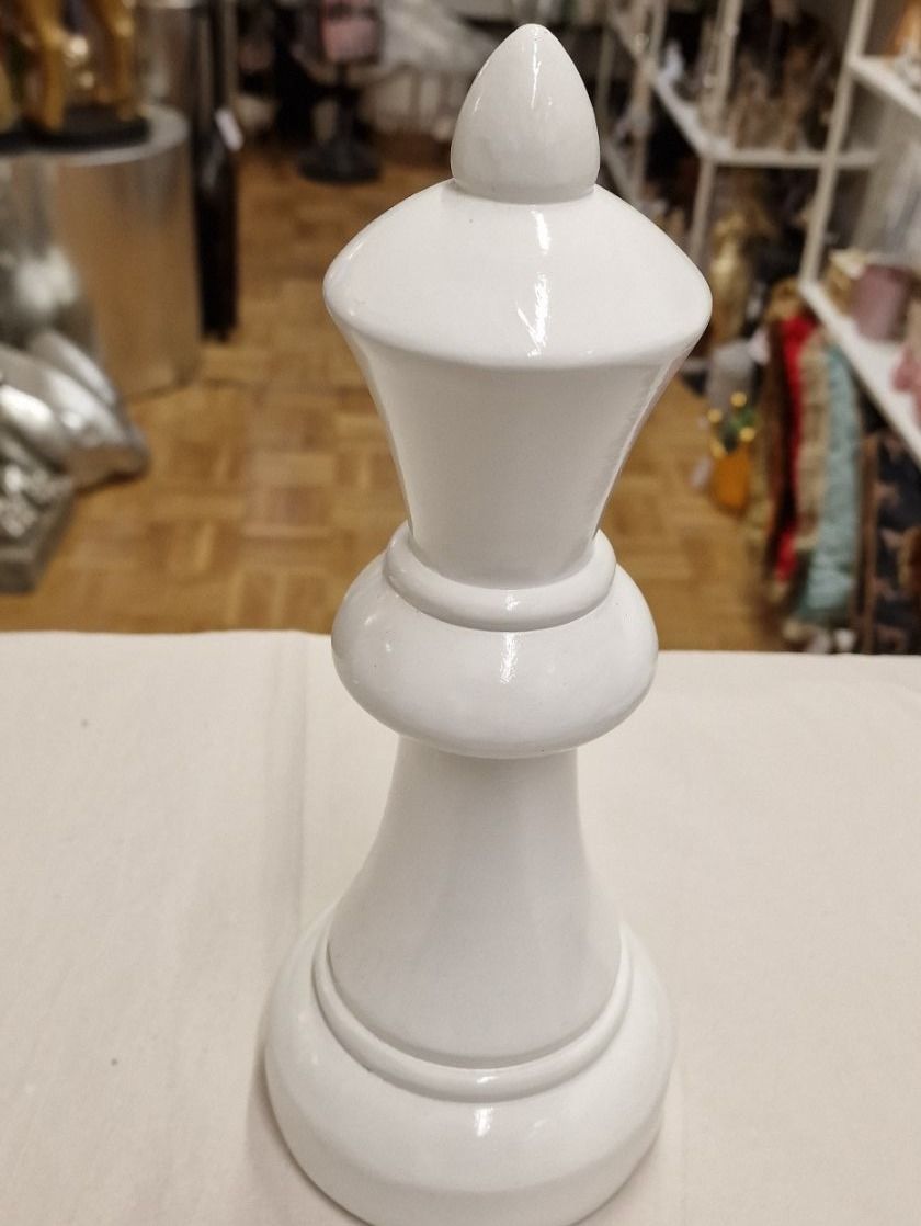 Statuette: Schach Deko-Figur Dame Weiss – Nuovo e nell'imballaggio originale da Schaffhausen venduto da AtelierPudesco 2