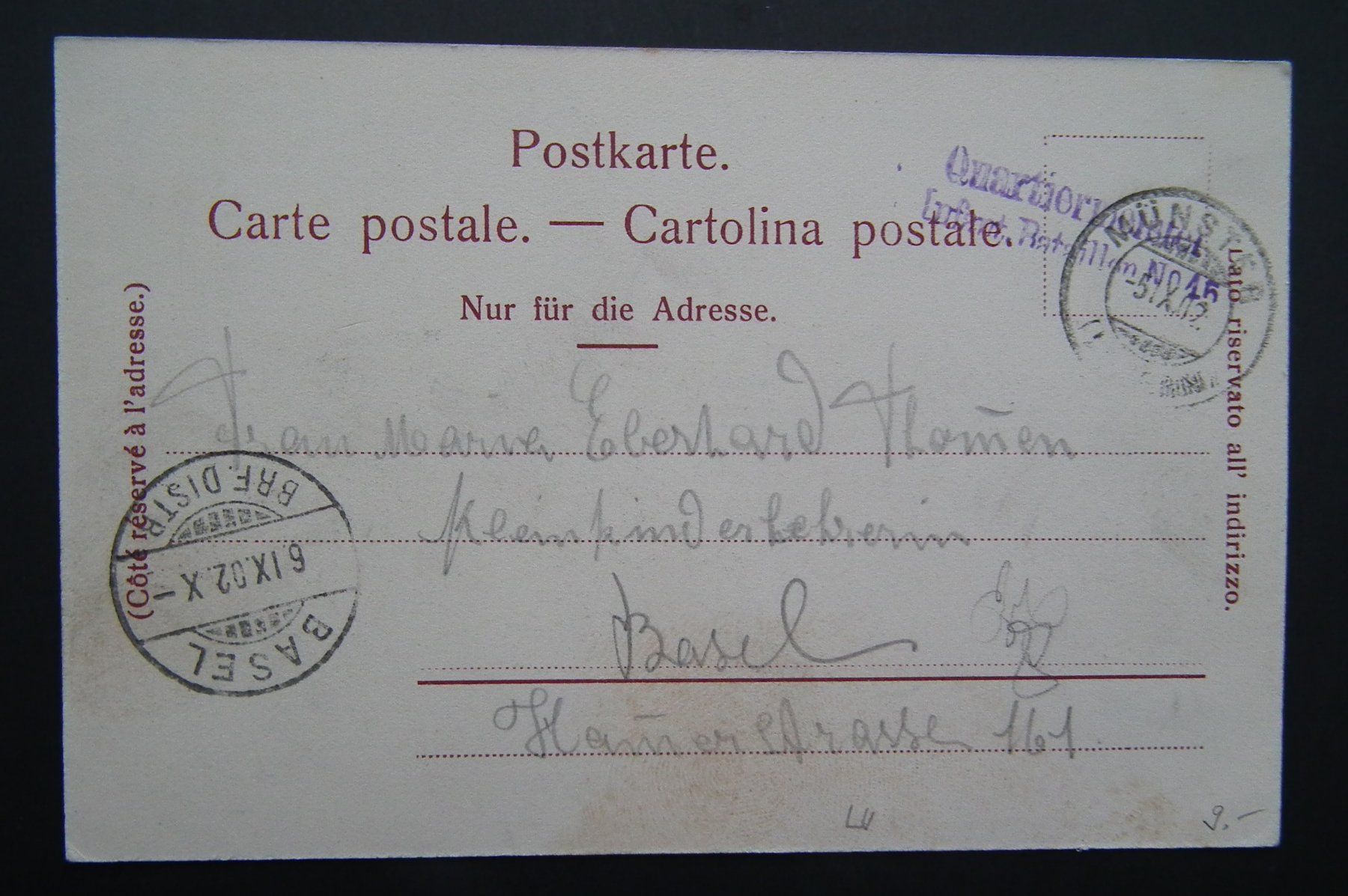 Cartoline postali: 1902 Münster Kt. Luzern Ansichtskarte mit Quartierstempel – Usato da Kriens venduto da WULLU99 1