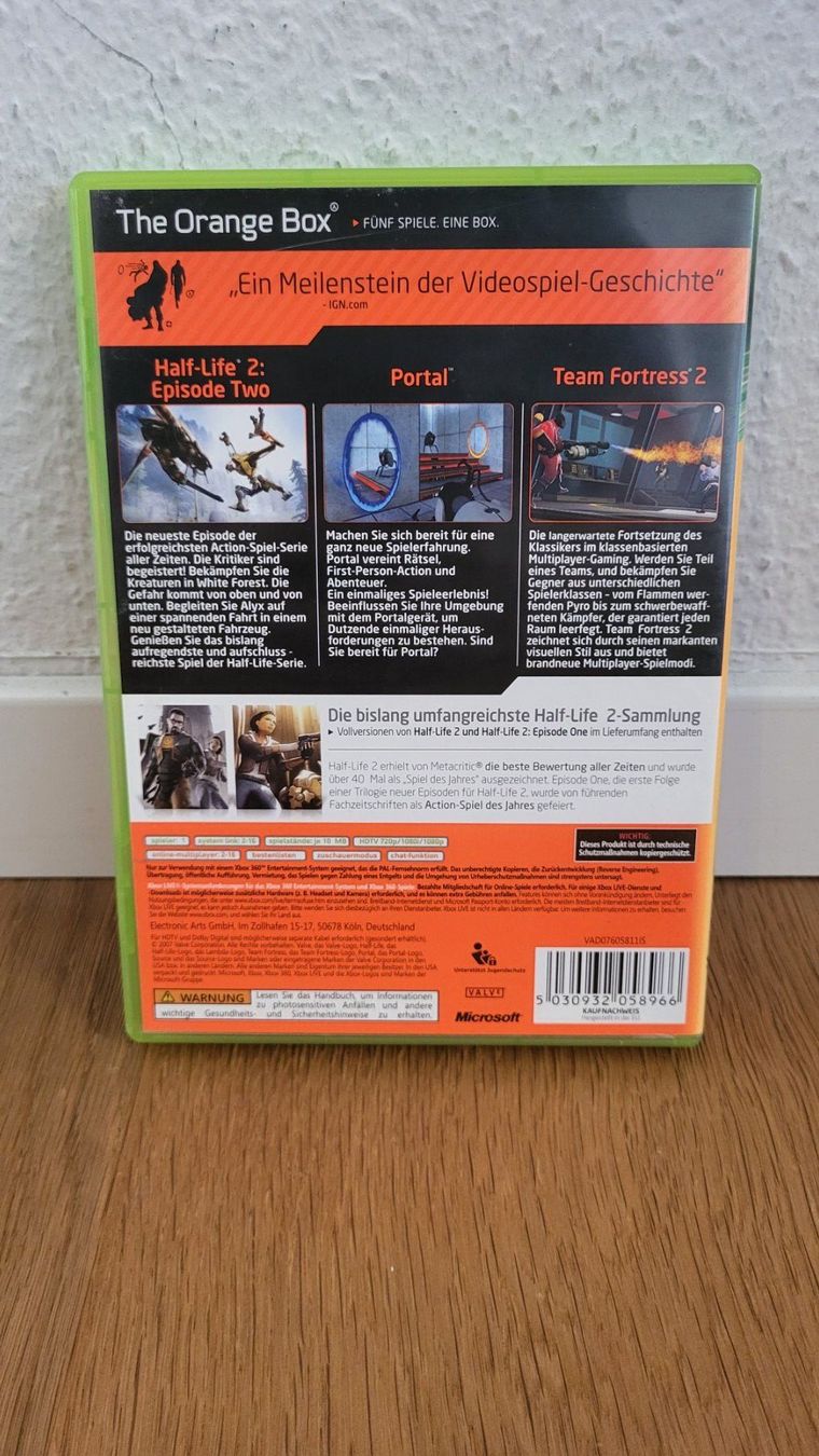 Microsoft Giochi: Xbox 360 - The Orange Box Half Life 2 – Usato da Münsingen venduto da DigitaleSpielecke 1