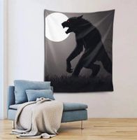 Werwolf Wandbehang mit Vollmond 152cm x 130cm