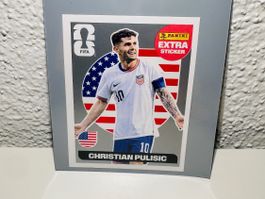 Panini Extra Sticker silver | silber USA Christian Pulisic