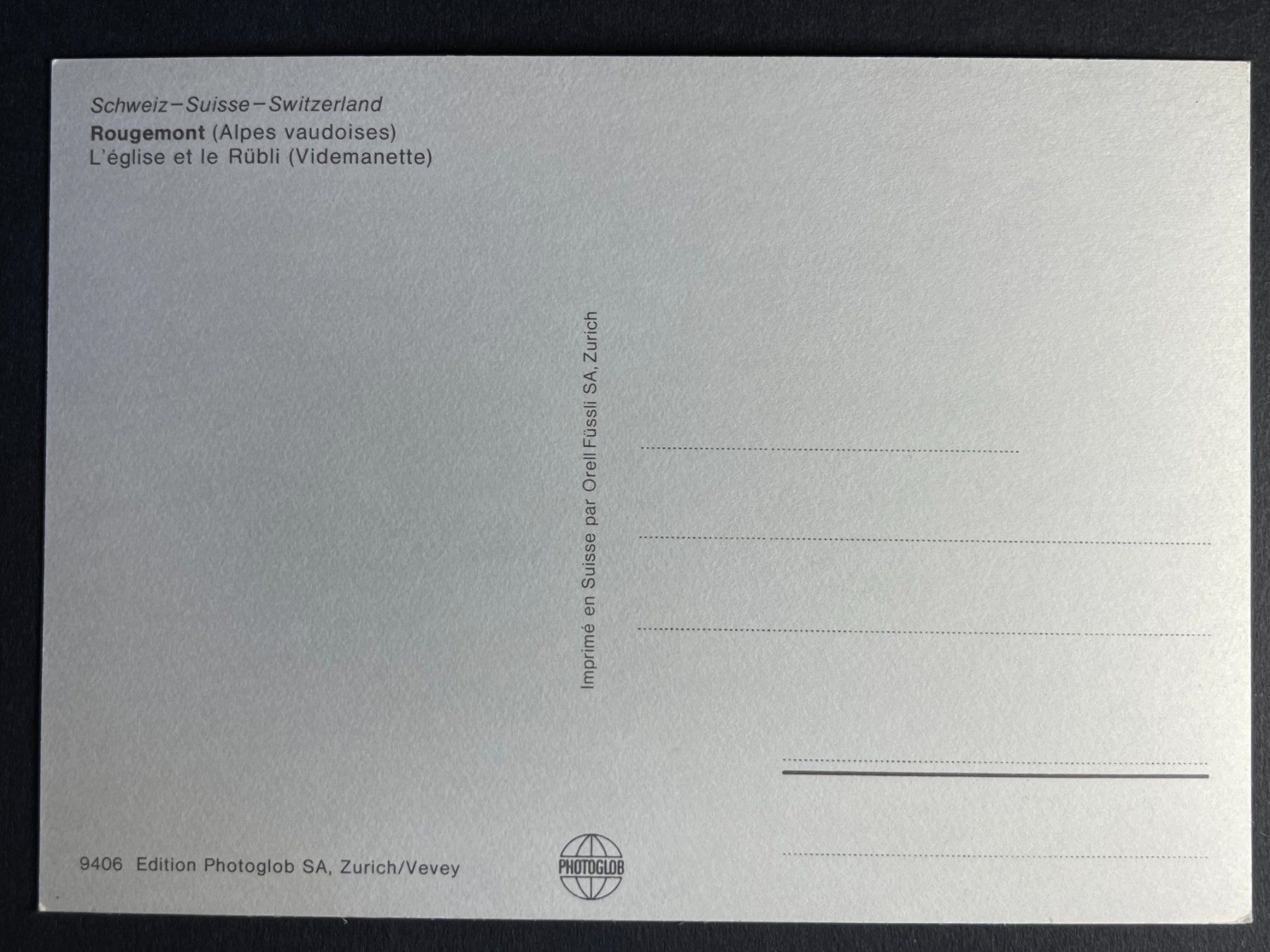 Cartoline postali: Rougemont - Kirche und le Rübli – Usato da Steg VS venduto da _vinci_ 1
