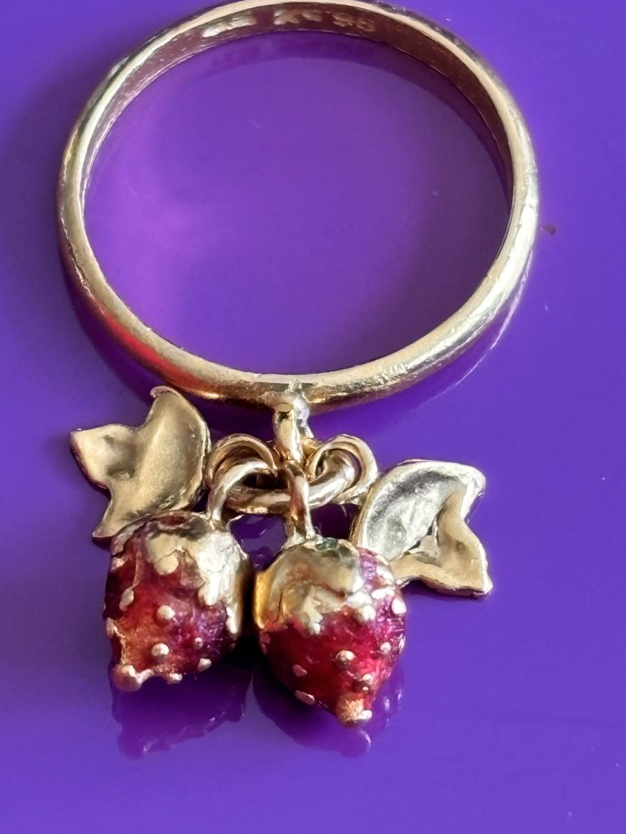 Anelli: Fingerring 965er Gold mit Erdbeere – Nuovo (secondo la descrizione) da Olten venduto da DayaneChristen 4