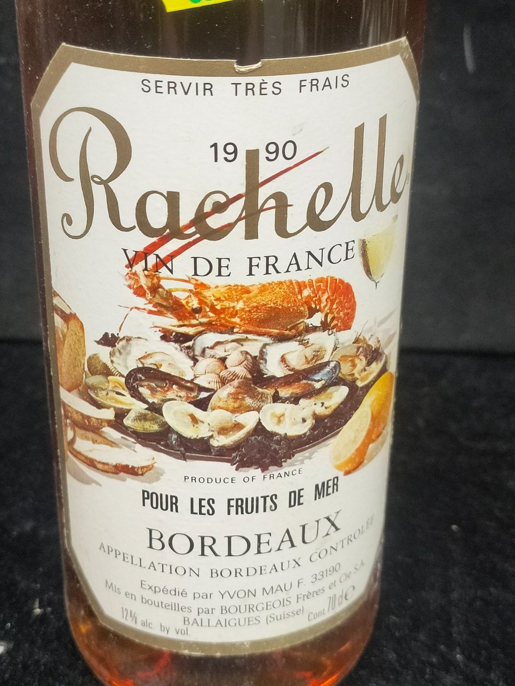 Vino: RACHELL 1990 – Nuovo (secondo la descrizione) da Genève venduto da Leboucheoreilles 1